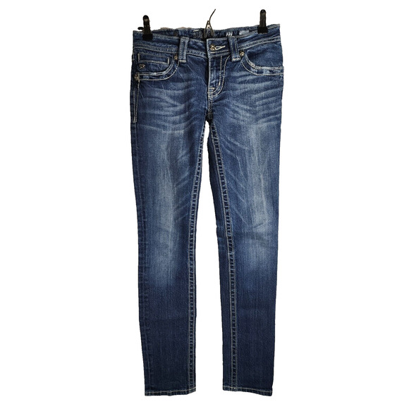 Miss Me Jeans Women’s 27 JP5117SK3 SKINNY CROSS Pocket Rhinestone Inseam 33.5" - Picture 4 of 7